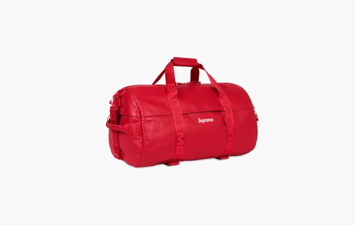 Leather Duffle Bag "Red"