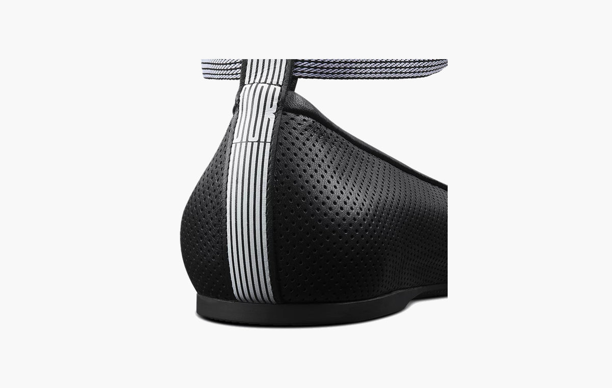 D-Journey Lace-Up Ballet Flat WMNS  "Black Perforated Supple Lambskin"