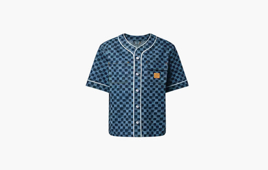 Damier Denim Baseball Shirt "Indigo"