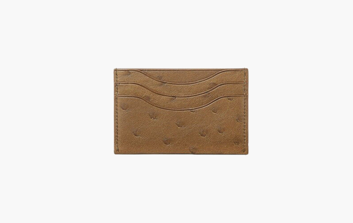 Extra Cardholder Ostrich Leather "Salty Capers"