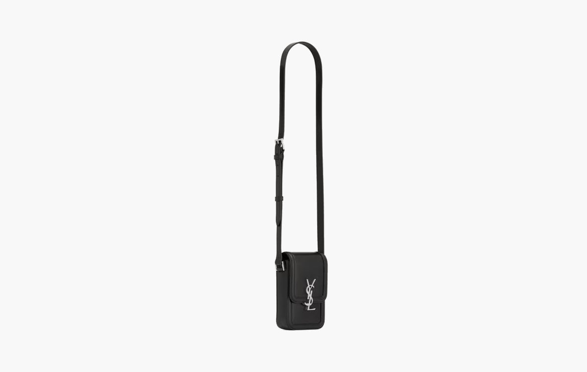 Solferino Mini Bag In Smooth Leather "Black/Silver"