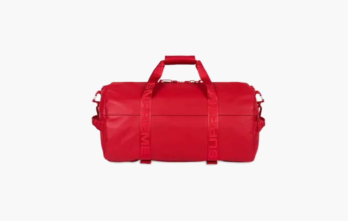 Leather Duffle Bag "Red"