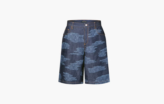 Monogram Chambray Shorts "Indigo"