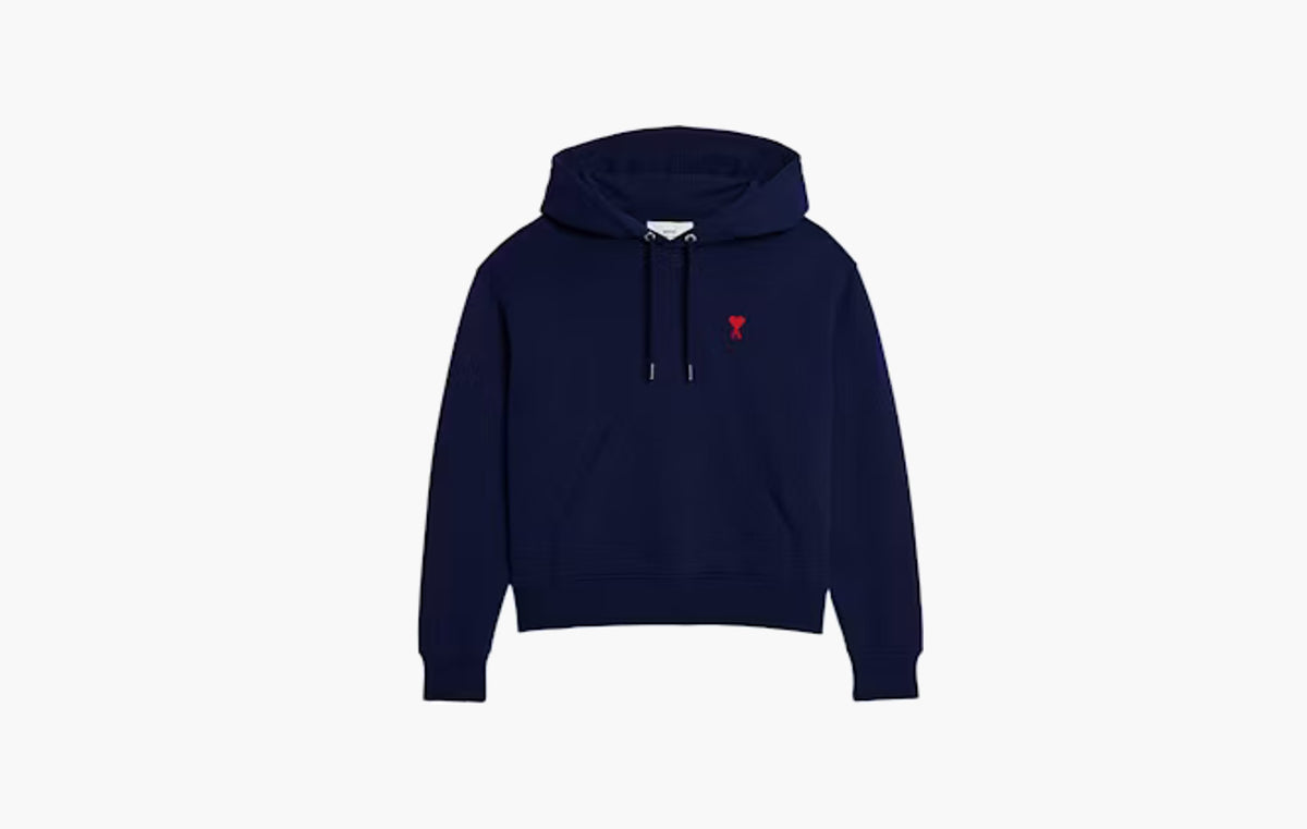 Ami de Coeur Tonal Small ADC Classic Fit Hoodie "Nautic Blue/Red"