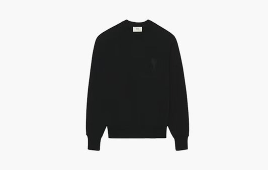 Ami De Coeur Tonal Boxy Fit Crewneck "Black"