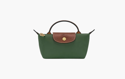 Le Pliage Original Pouch With Handle Recycled Canvas "British Green"