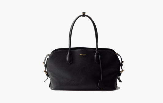 Large Leather Tote Bag "Black"