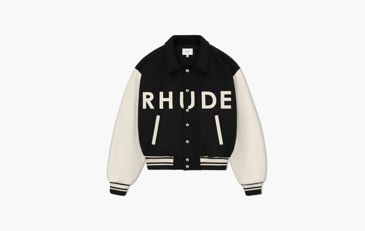 Collegiate Varsity Jacket "Black/Cream"
