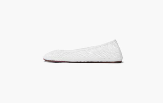Flat Mesh Ballerinas "White"