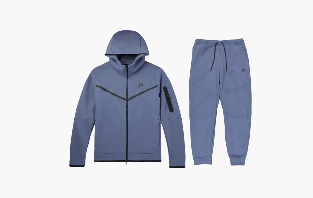 Sportswear Tech Fleece Full Zip Hoodie & Joggers Set "Diffused Blue/Black"