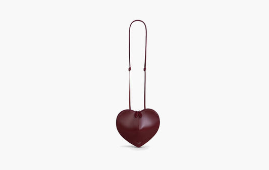 Le Coeur Calfskin Handbag "Granet Red"