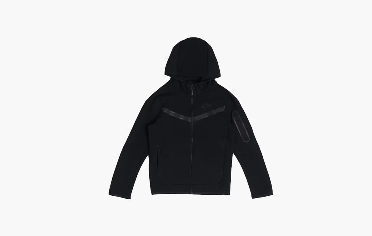 Sportswear Kids' Tech Fleece Full-Zip Hoodie (Plus Size) "Black/Black"