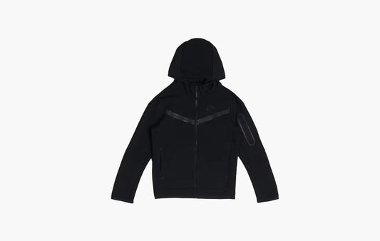 Sportswear Kids' Tech Fleece Full-Zip Hoodie (Plus Size) "Black/Black"