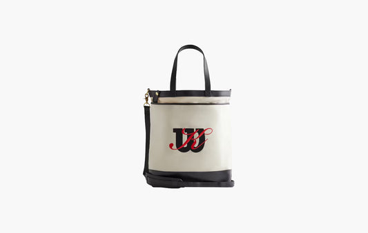 Leather Trimmed Do All Tote "White Alyssum"