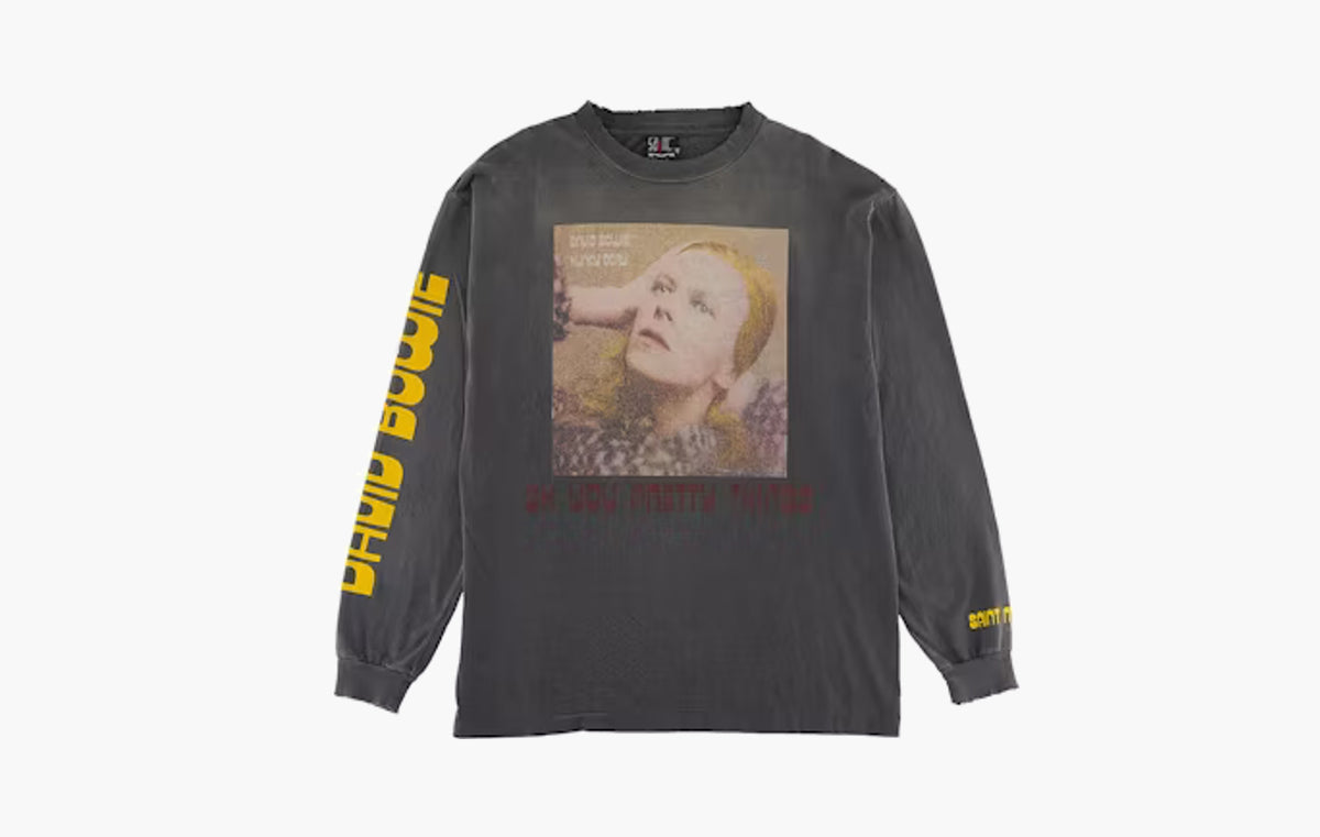 Saint Mxxxxxx x David Bowie Hunky L/S T-Shirt "Faded Black"