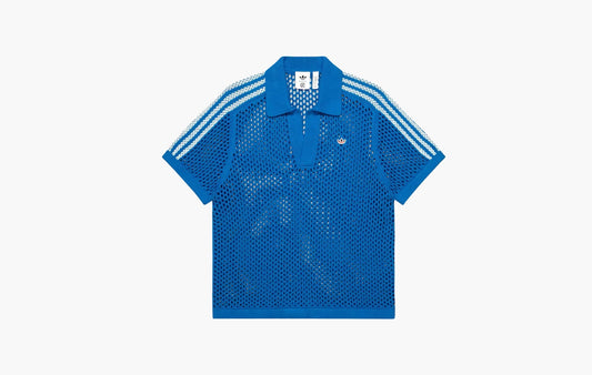 Crochet Polo Shirt "Blue"