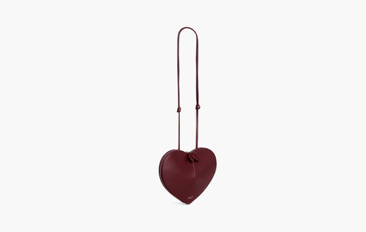 Le Coeur Calfskin Handbag "Granet Red"