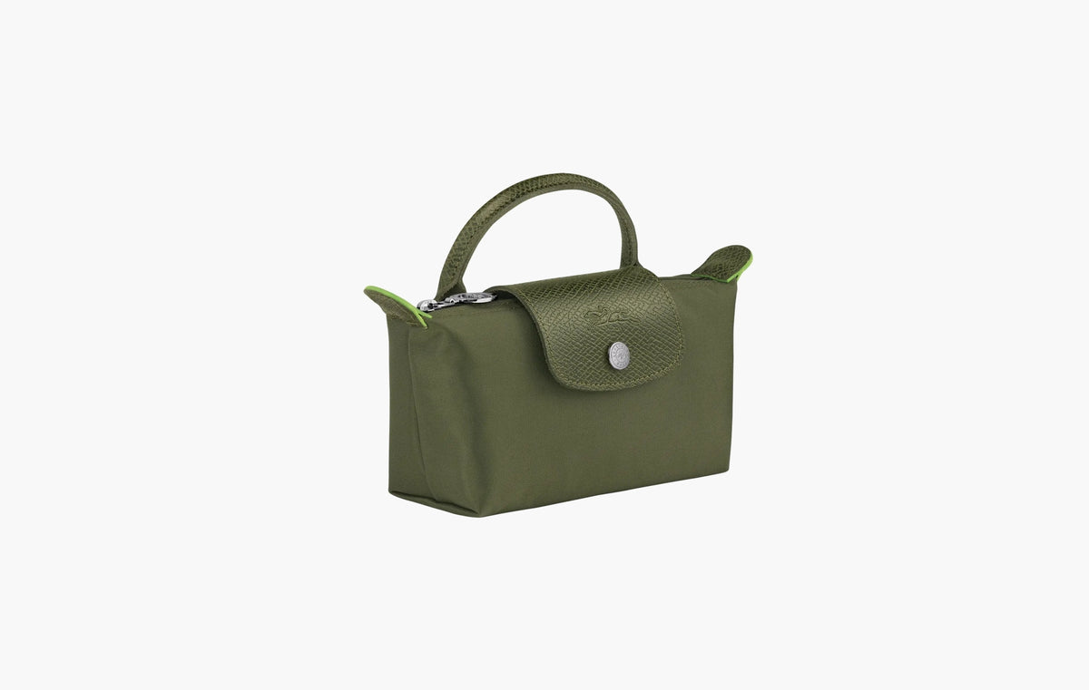 Le Pliage Green Pouch with handle "Forest"