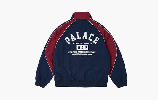 Nylon Track Top "Navy/Red"