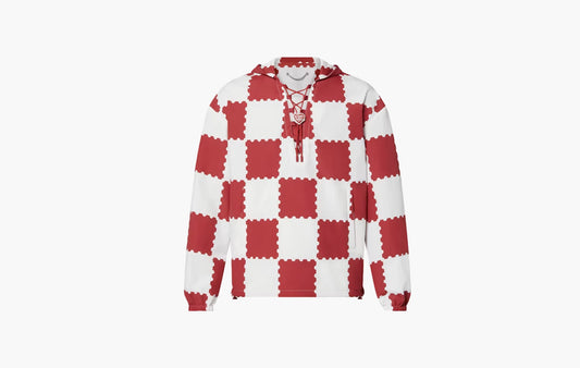 Giant Damier Laces Windbreaker "Garnet Red"