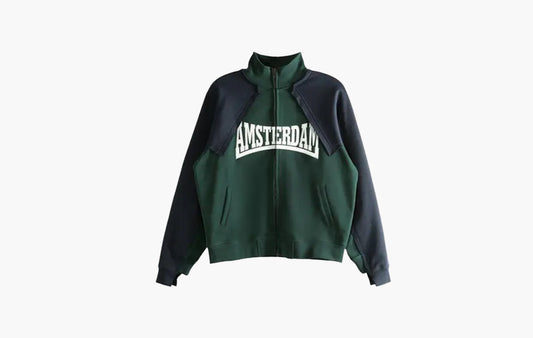 Patched Zip-Up "Emerald Green/Navy"