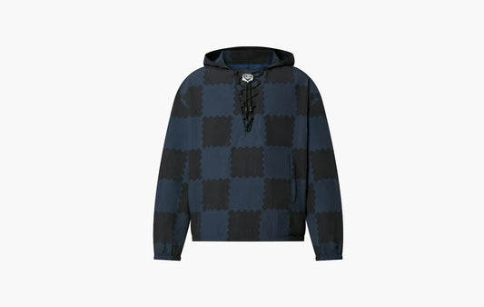 Giant Damier Laces Windbreaker "Dark Ocean"