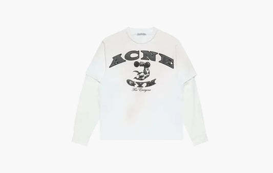 Layered Long-Sleeve Logo T-Shirt "Dusty White"