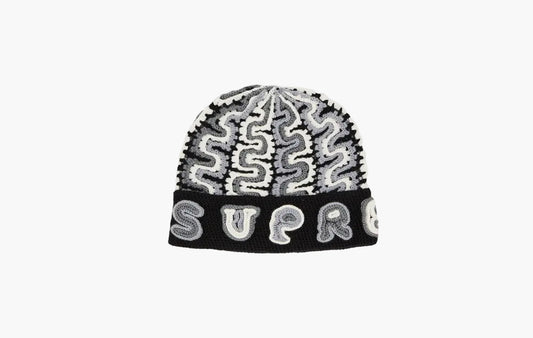 Yarn Applique Beanie "Black"