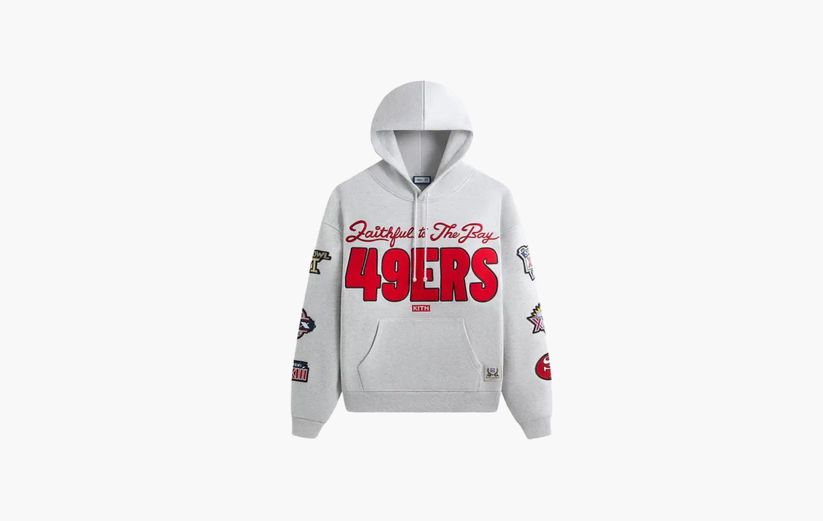 For The NFL San Francisco 49ers Faithful Vintage Hoodie "Light Heather Grey"