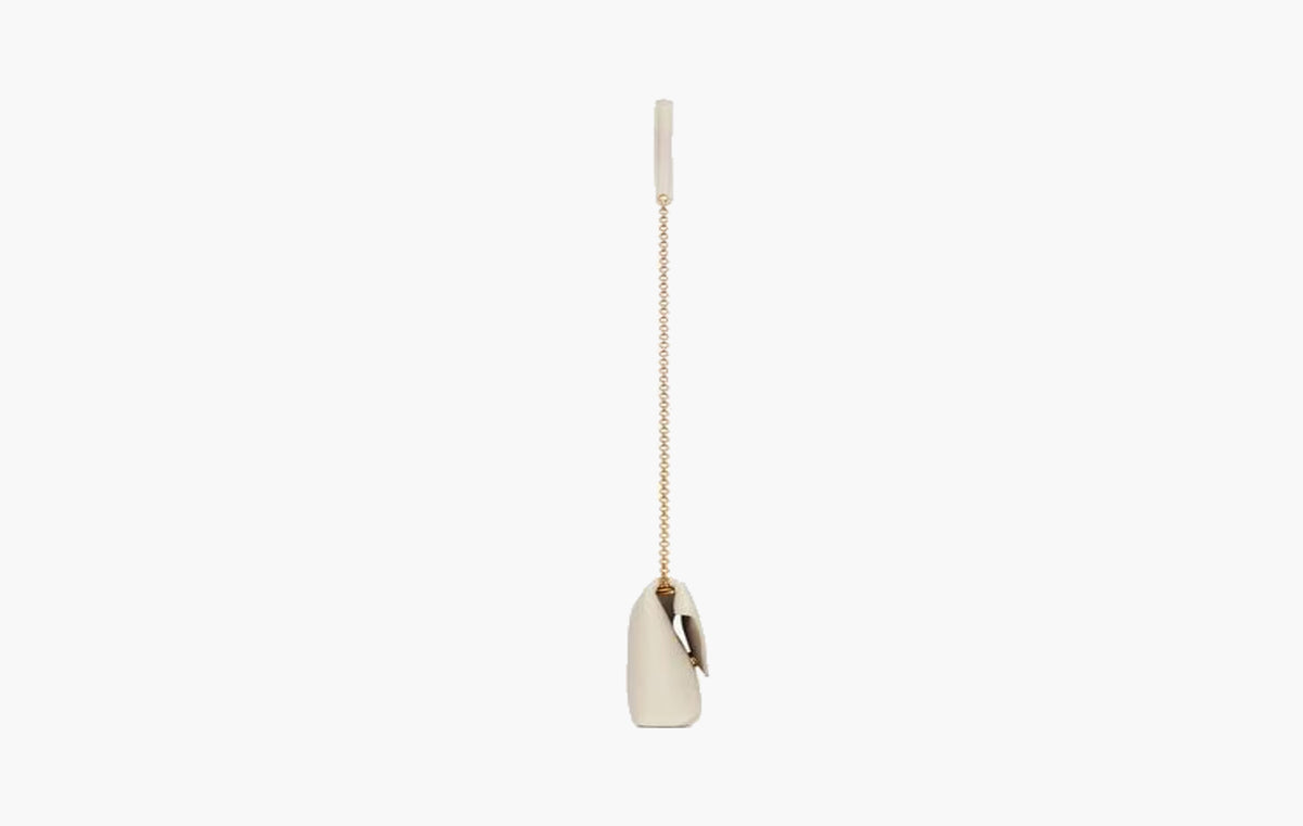 Cassandre Chain Clutch In Lambskin "Blanc Vintage"