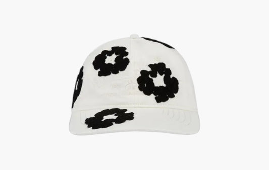 Denim Cotton Wreath Cap "White"