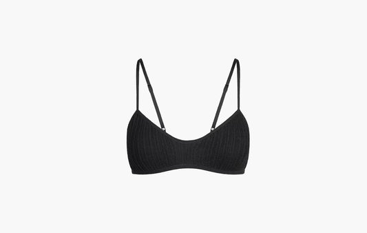 Sheer Knit Bralette "Onyx"