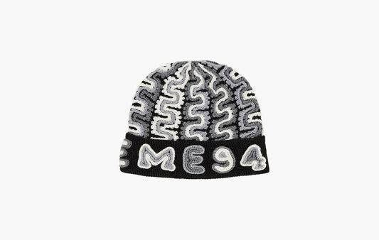 Yarn Applique Beanie "Black"