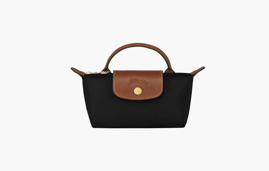 Le Pliage Green Pouch with handle "Black"
