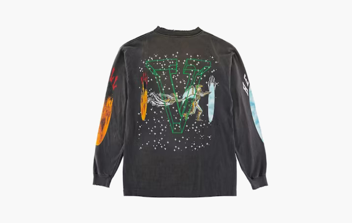 Saint Mxxxxxx x VLONE Skull L/S T-Shirt "Vintage Black"