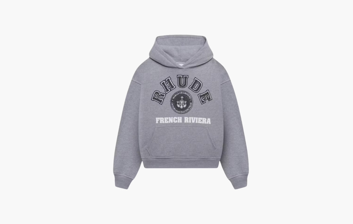 French Riviera Patch Hoodie "Heather Grey"