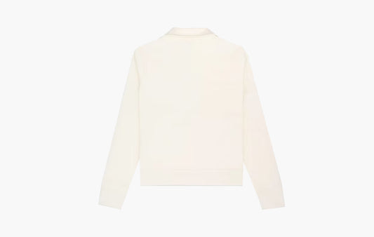 Quarter Zip Track Jacket "Cream/Merlot"