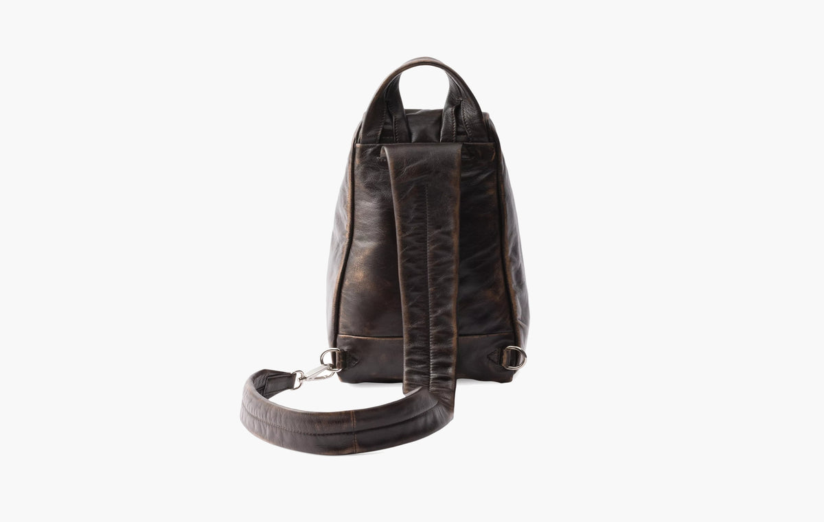 Nappa Leather Backpack "Dark Brown"