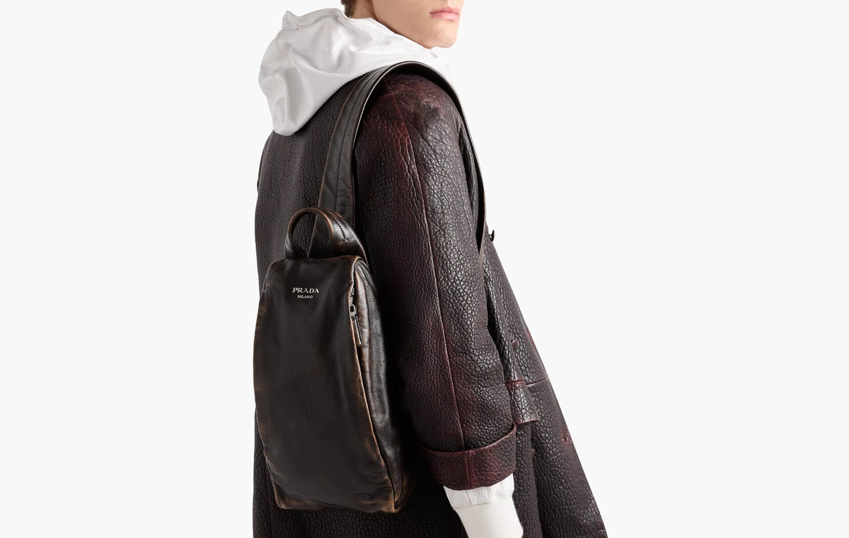 Nappa Leather Backpack "Dark Brown"