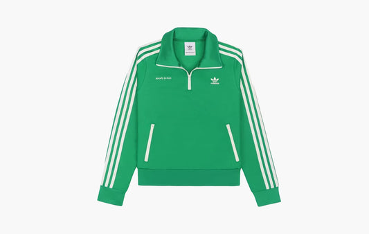 Quarter Zip Track Jacket "Jolly Green/Cream"