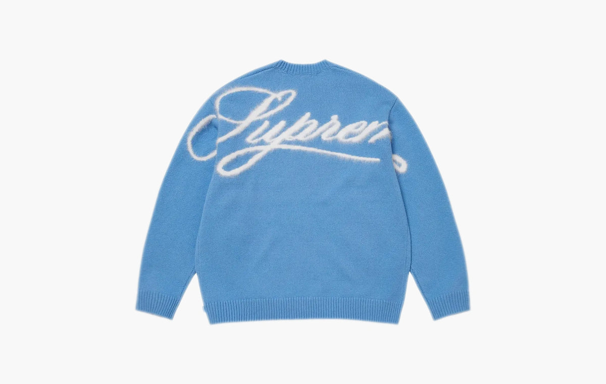 Angora Script Sweater "Light Blue"