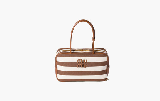 Beau Canvas And Leather Bag "Cocoa Brown/Natural"