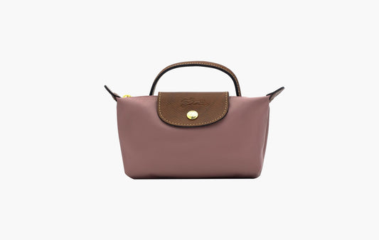 Le Pliage Green Pouch with handle "Dusty Pink"