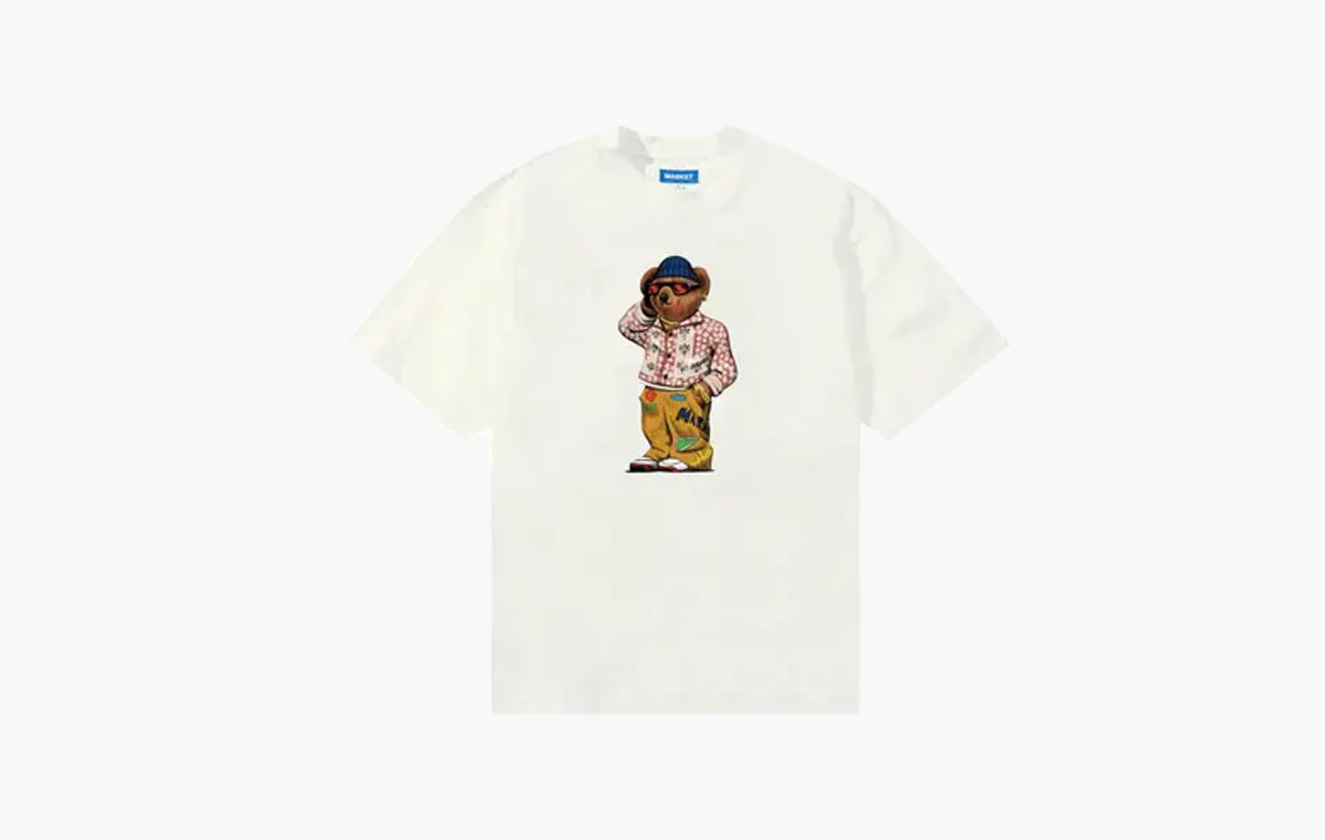 Folk Fitted Bear T-Shirt "Unbleached Cotton"
