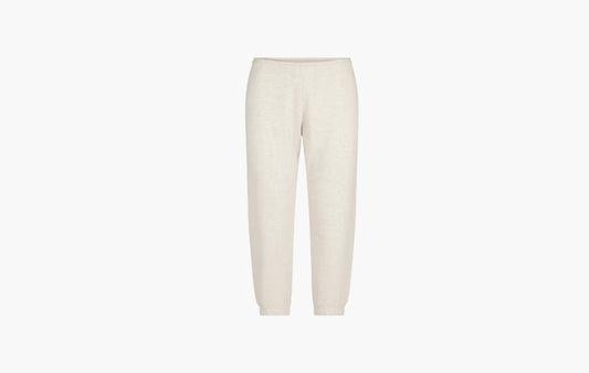 Cotton Fleece Low Rise Capri Jogger "Oatmeal Heather"