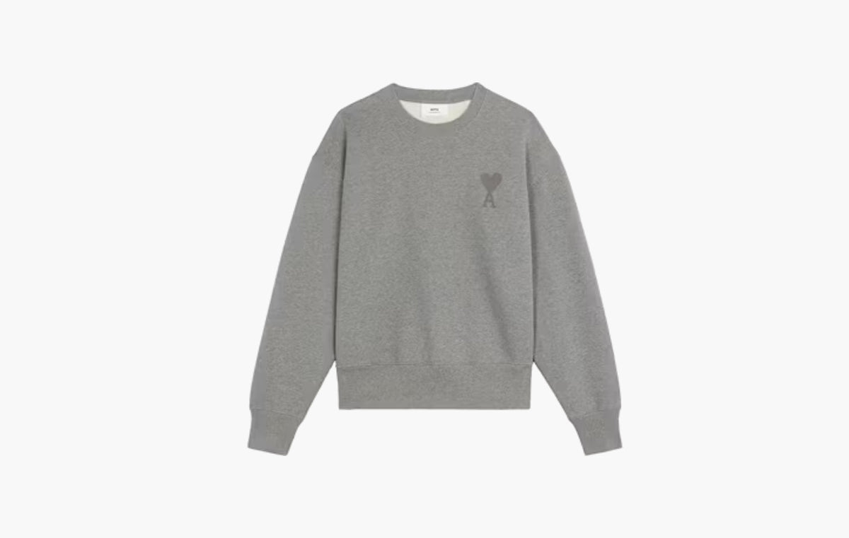 Ami De Coeur Tonal Boxy Fit Crewneck "Heather Grey"