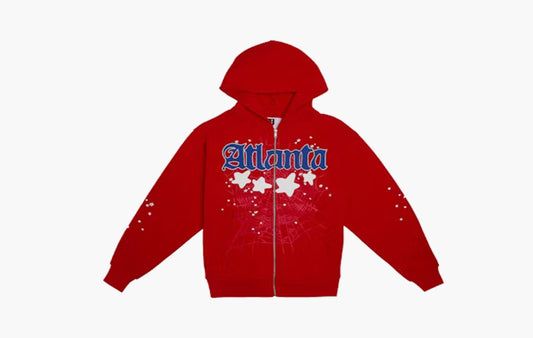 Atlanta Zip Up Hoodie "Red"