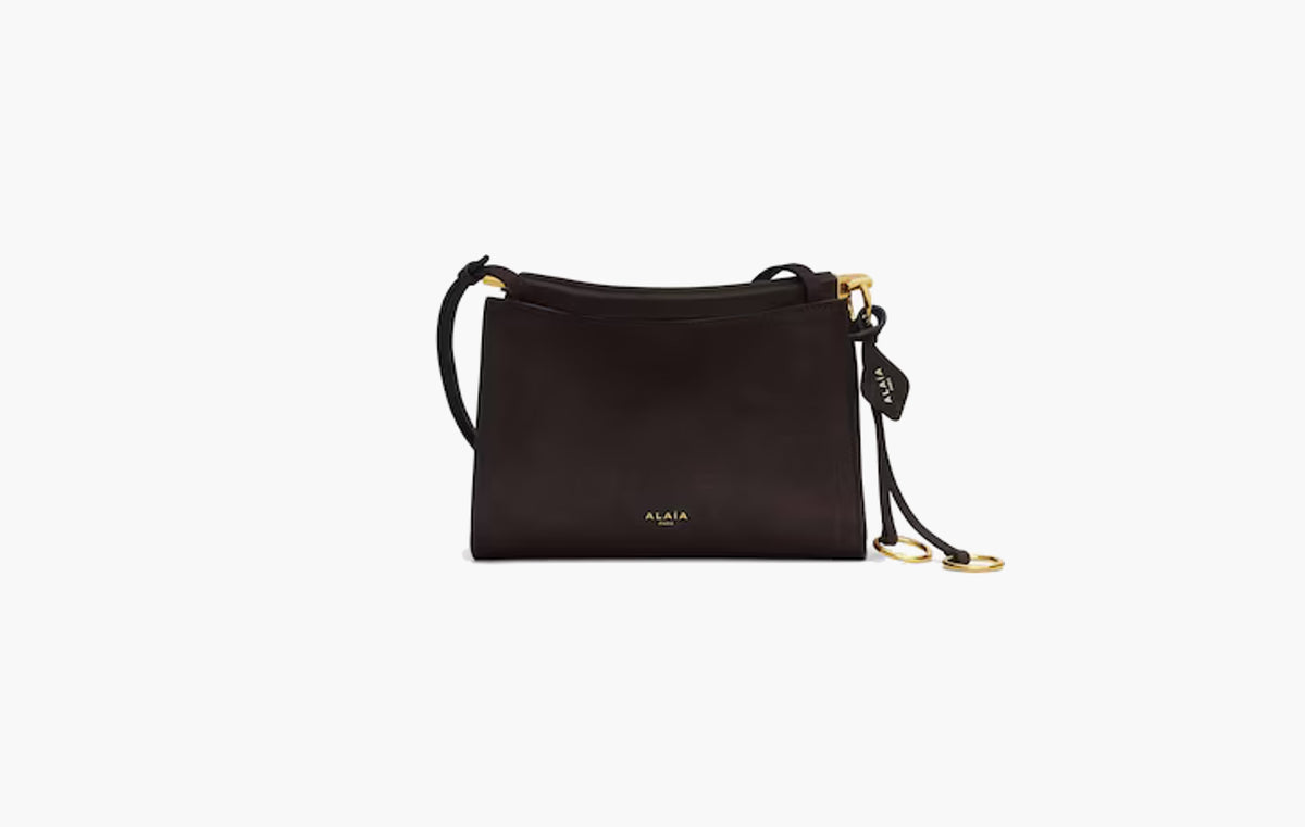 Small Square Bag Le Click In Calfskin "Dark Brown"