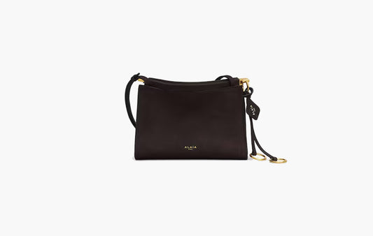 Small Square Bag Le Click In Calfskin "Dark Brown"