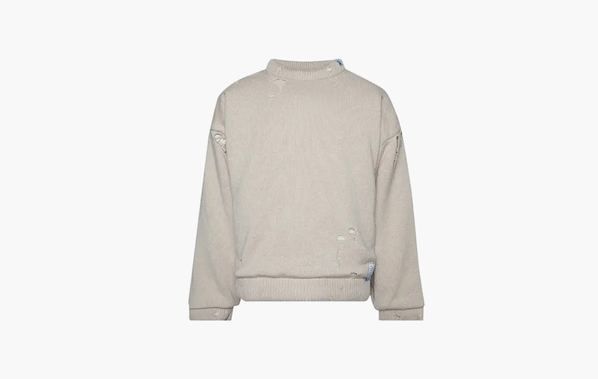 Padded Knit Pullover "Beige"